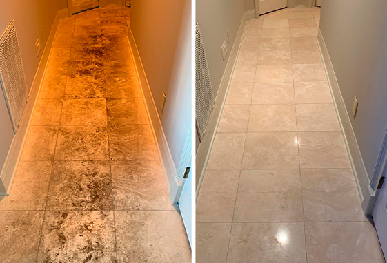 Stone Cleaning Before and After